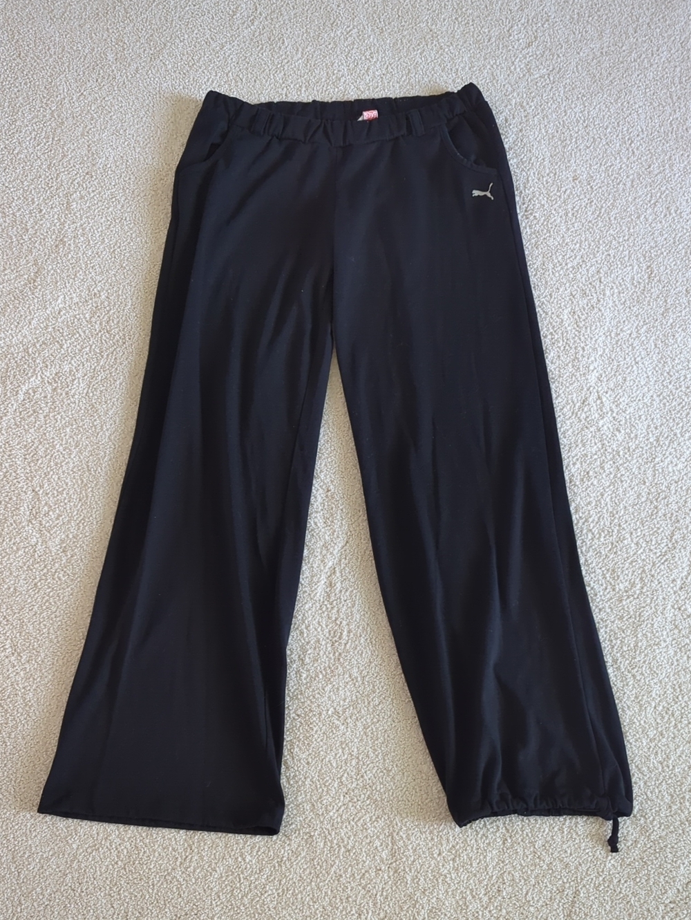 3 For $30. Puma Black Wide-Leg Joggers